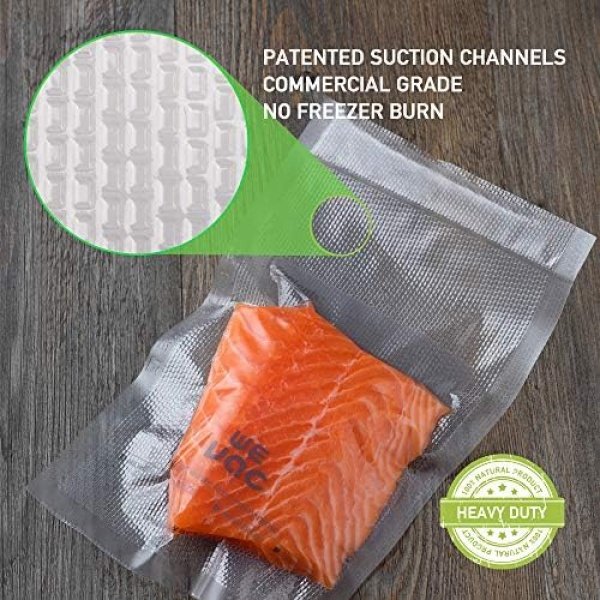 Wevac Vacuum Sealer Bags 11x50 Rolls 2 pack for Food Saver, Seal a Meal, Weston - Image 2