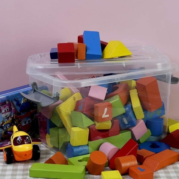6-Pack Home Storage Bins, Plastic Container, Latching Box - Image 5