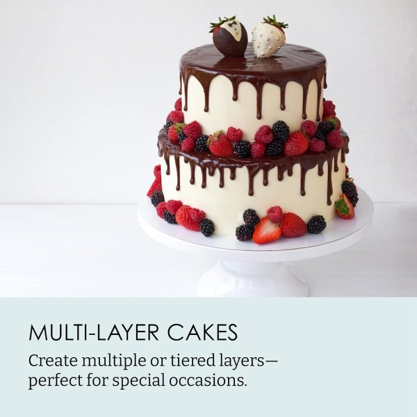 Chicago Metallic Professional 3-Piece Round Cake Pan Set of 6, 8, 10 inch - Image 5