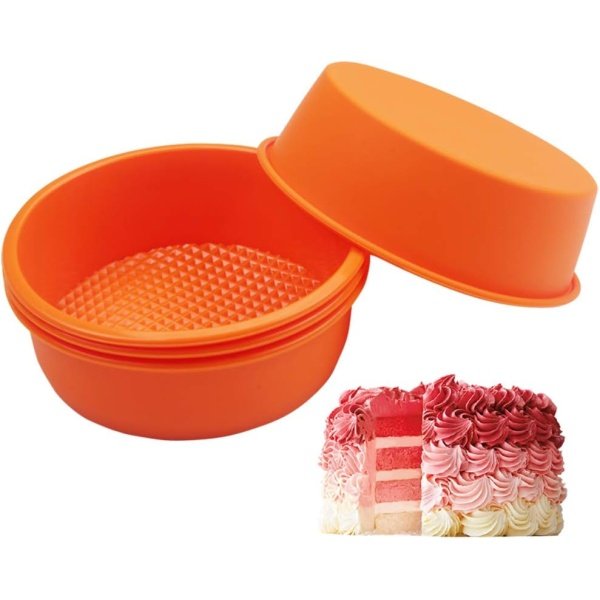 Silicone Mould for 4.5 inch Layer Cake Pan Round Cylinder Rainbow Cake Pans