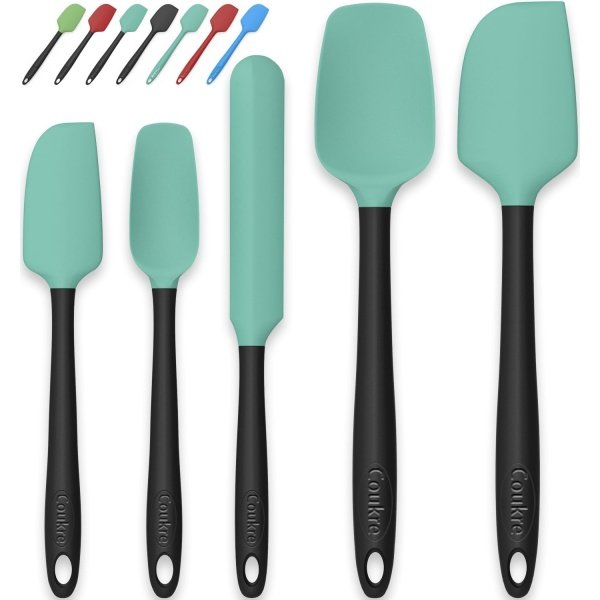 Coukre Silicone Spatula Set of 5,High Temperature Resistant, Food Grade Silicone