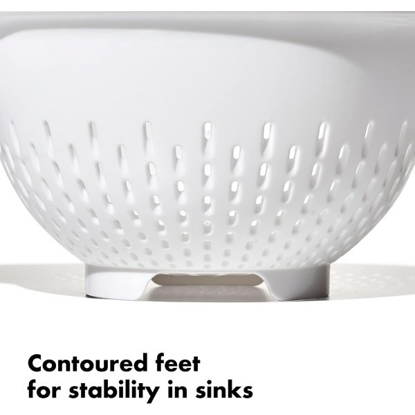 OXO Good Grips 3 QT Plastic Colander, White - Image 5