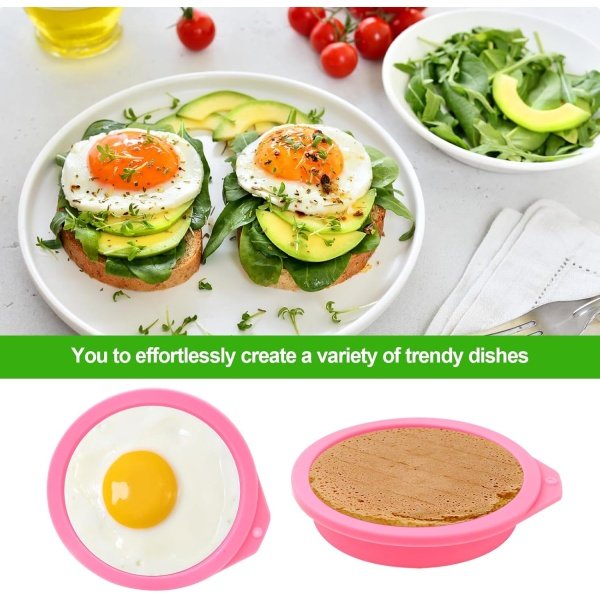 4 Pcs Air Fryer Egg Molds, Air Fryer Egg Molds Silicone, Air Fryer Bites Egg - Image 2