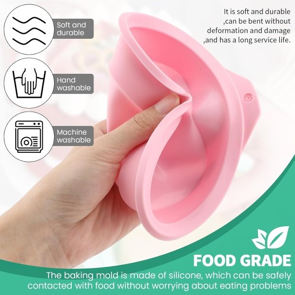 4Pcs Air Fryer Egg Mold Round Silicone Round Silicone 4'' Burger Buns Moulds Air - Image 7