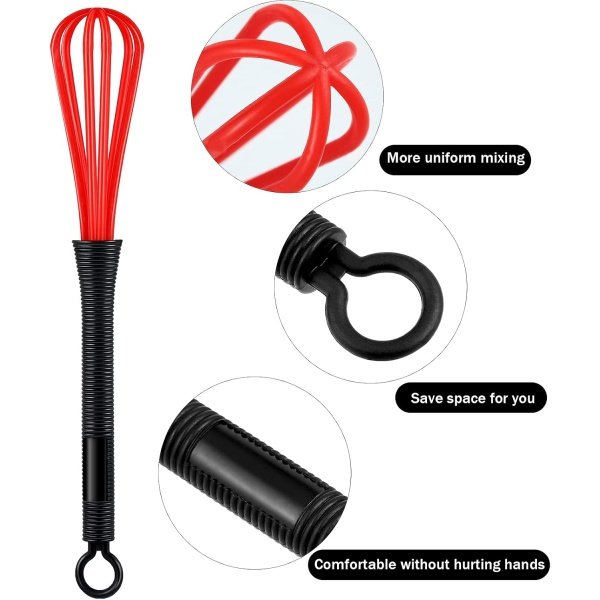 12 Pack Hair Color Whisk Mini Whisk for Hair Dye Color Mixing Christmas Gifts - Image 3