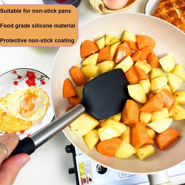 Spatula Set Silicone Spatula Heat Resistant Spatulas for Nonstick Cookware - Image 4