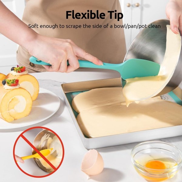 High Heat Resistant Silicone Spatula: U-Taste 600ºF Hot-Proof Food Grade Rubber - Image 4