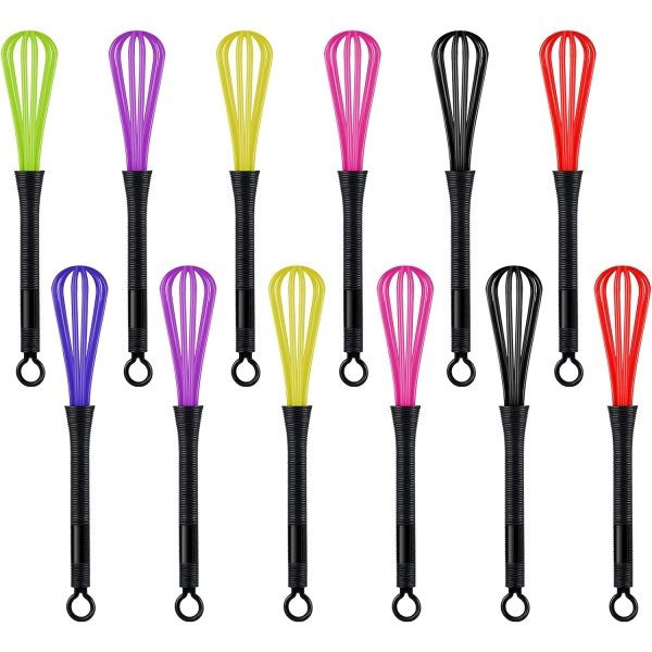 12 Pack Hair Color Whisk Mini Whisk for Hair Dye Color Mixing Christmas Gifts