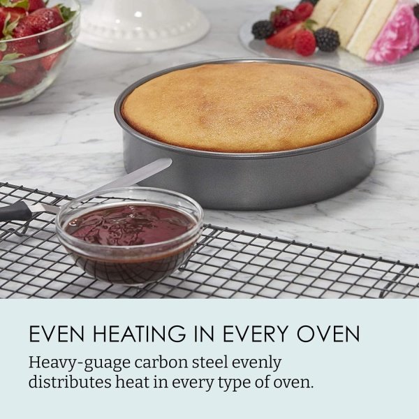 Chicago Metallic Professional 3-Piece Round Cake Pan Set of 6, 8, 10 inch - Image 3