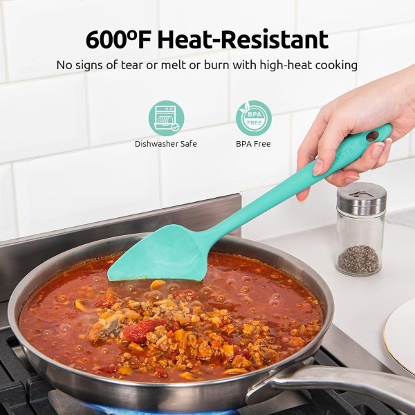 High Heat Resistant Silicone Spatula: U-Taste 600ºF Hot-Proof Food Grade Rubber - Image 3