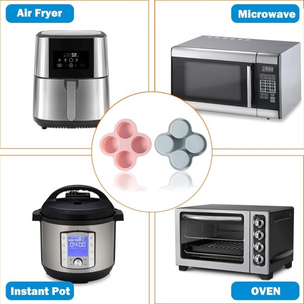 Reusable Silicone Air Fryer Egg Mold, Non-Stick Air Fryer Baking Pan - Image 5