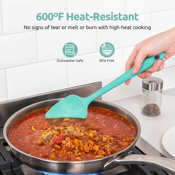 U-Taste Silicone Spatula Set with 600 Degrees Fahrenheit Heat Resistant - Image 3