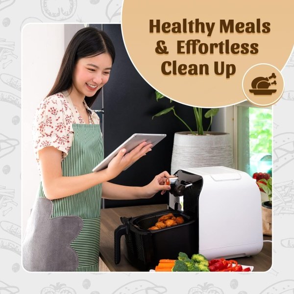 Reusable Square Silicone Air Fryer Liners (7.5 Inch, 3 Pack) by Linda’s - Image 8
