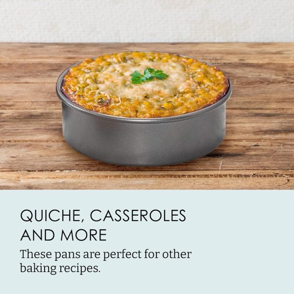 Chicago Metallic Professional 3-Piece Round Cake Pan Set of 6, 8, 10 inch - Image 6