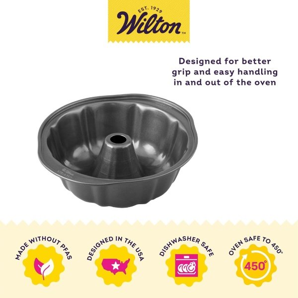 Wilton Perfect Results Premium Non-Stick 9.51-Inch Fluted Tube Pan - Image 2