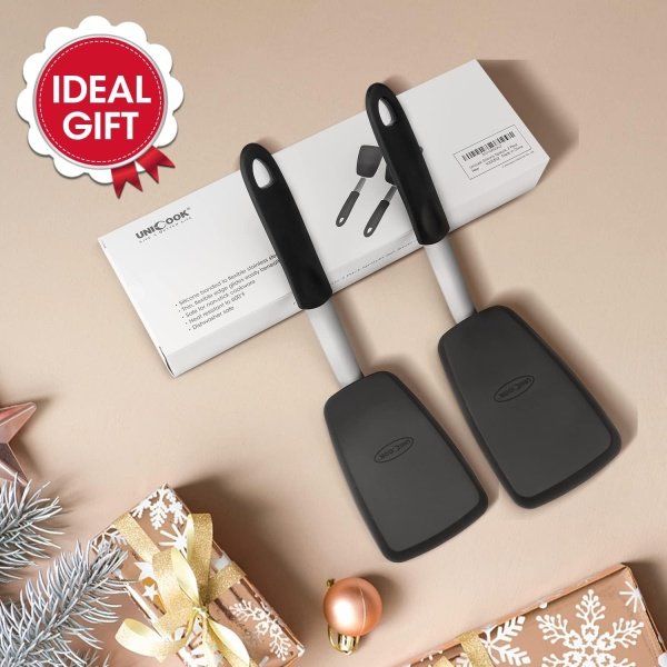 Unicook 2 Pack Flexible Silicone Spatula, Turner, 600F Heat Resistant - Image 7
