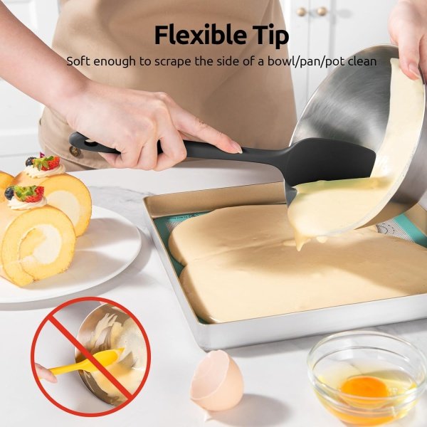 U-Taste Silicone Spatula Set with 600 Degrees Fahrenheit Heat Resistant - Image 4