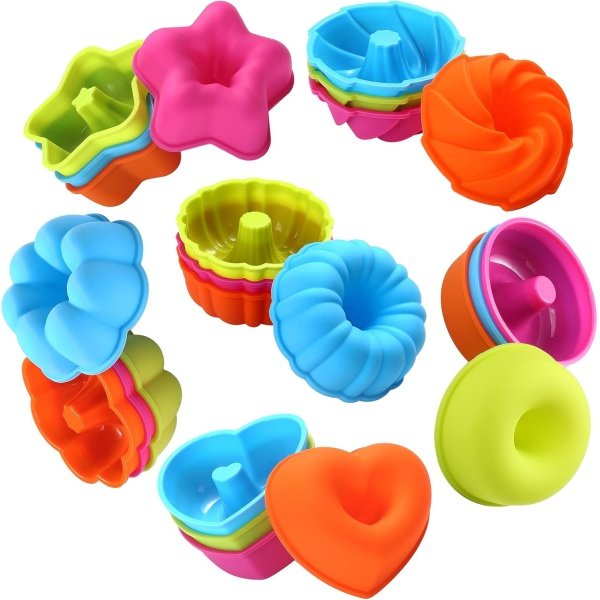 To encounter 24Pack Silicone Molds, Nonstick 2 3/4 inches Donut Mold