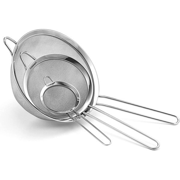 Cuisinart Mesh Strainers, 3 Count (Pack of 1) Set, CTG-00-3MS Silver - Image 7