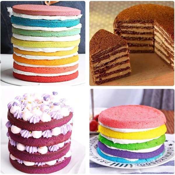 Silicone Mould for 4.5 inch Layer Cake Pan Round Cylinder Rainbow Cake Pans - Image 4