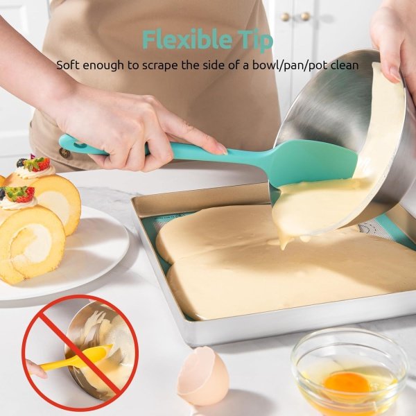 U-Taste Silicone Spatula Set with 600 Degrees Fahrenheit Heat Resistant - Image 4