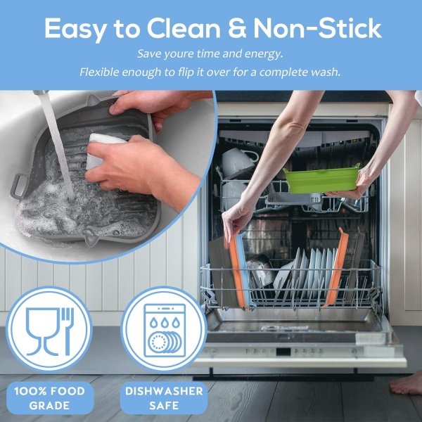 Silicone Air Fryer Liners Square - Reusable Airfryer Silicone Basket - Image 4