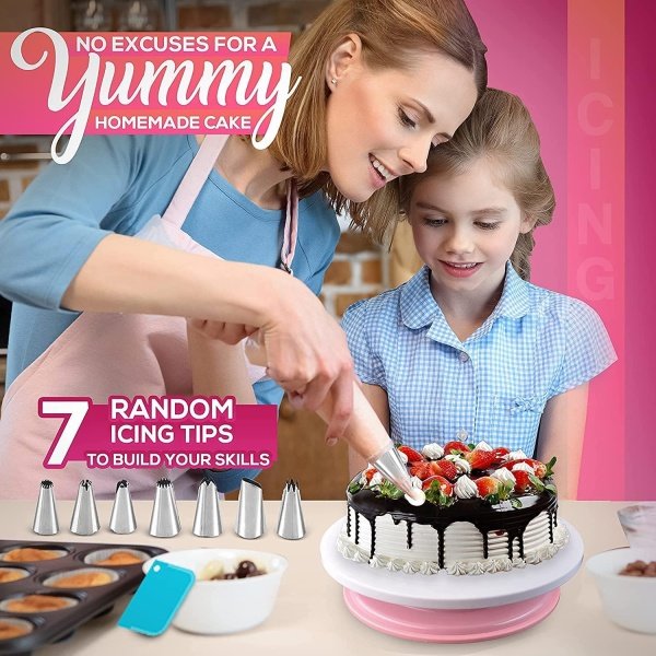 RFAQK 100PCs Cake Pan Sets for Baking - Baking Supplies with 3 Nonstick - Image 6