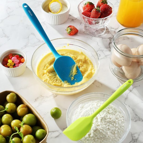 5PCS Silicone Rubber Spatula Set, VITUER Food Grade BPA-Free Spatulas - Image 8