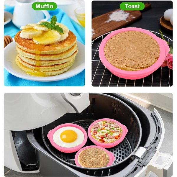 4 Pcs Air Fryer Egg Molds, Air Fryer Egg Molds Silicone, Air Fryer Bites Egg - Image 4