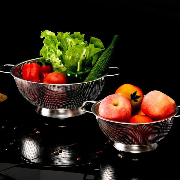 Colander Stainless Steel 3-Quart, Strainer for Kitchen Food, Dishwasher Safe - Image 8