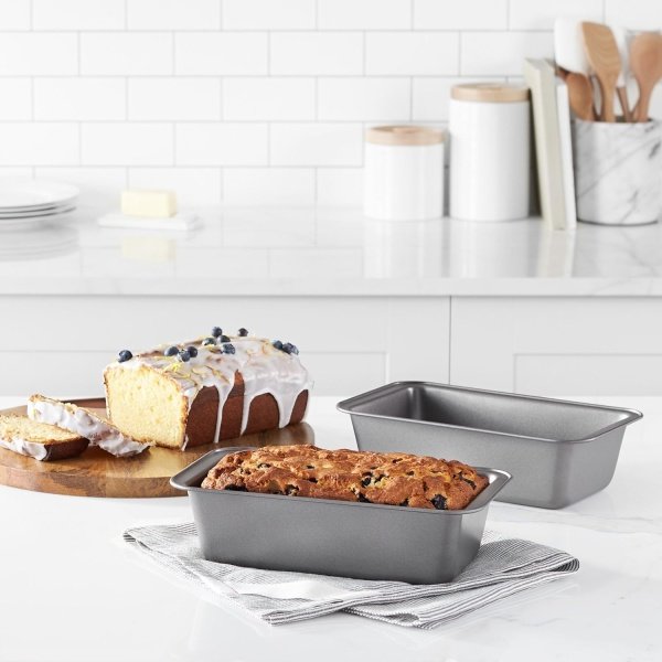 Amazon Basics Rectangular Baking Bread Loaf Pan, 9.5 x 5 Inch, Set of 2 - Image 6