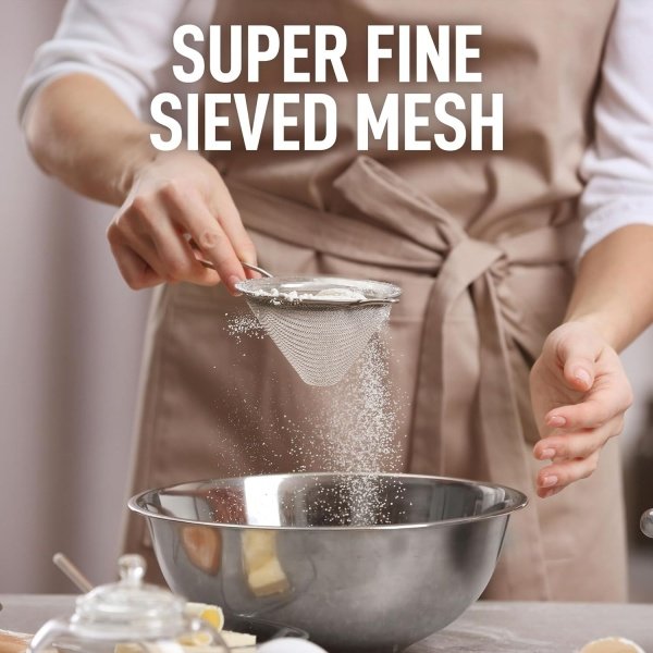 Zulay Kitchen 304 Stainless Steel Fine Mesh Strainer For Kitchen - Image 7