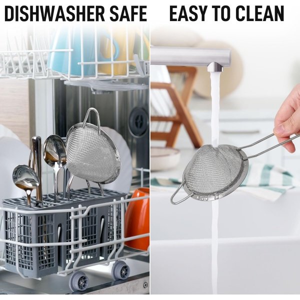 Zulay Kitchen 304 Stainless Steel Fine Mesh Strainer For Kitchen - Image 6
