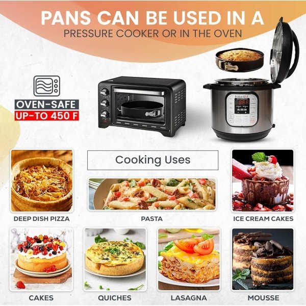 RFAQK 100PCs Cake Pan Sets for Baking - Baking Supplies with 3 Nonstick - Image 4