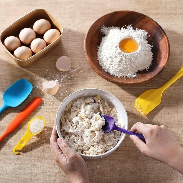 5PCS Silicone Rubber Spatula Set, VITUER Food Grade BPA-Free Spatulas - Image 5